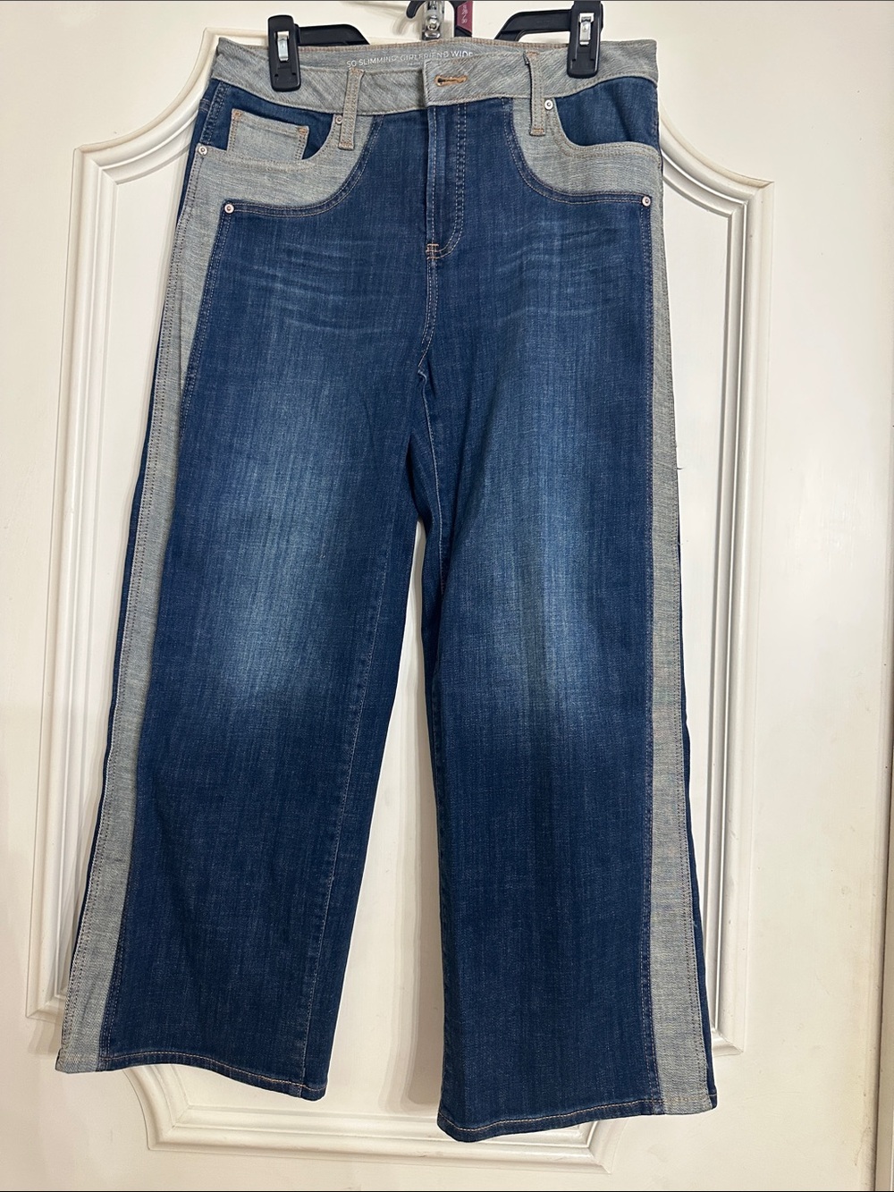 Chico's Two-Tone Blue Straight Jeans